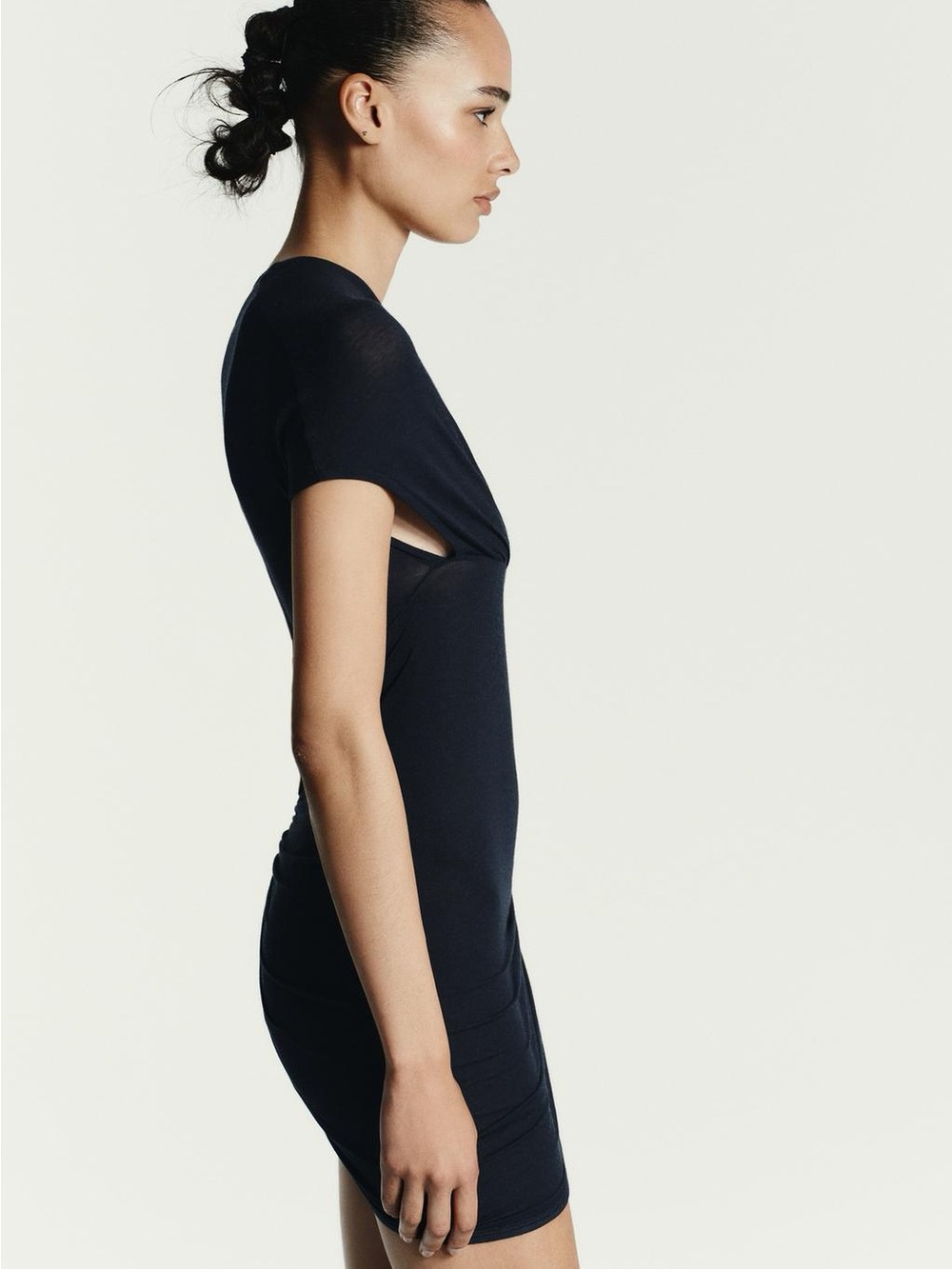 ZARA NWT WOOL Blend Soft modal top 
DARK ANTHRACITE 5584/803 size M off shoulder - Picture 4 of 11